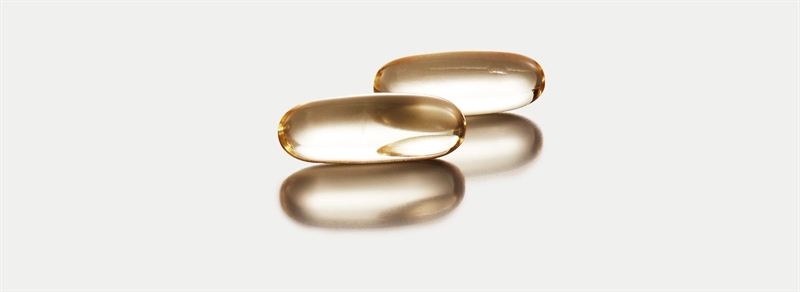 Oblong omega-3 softgels